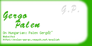 gergo palen business card